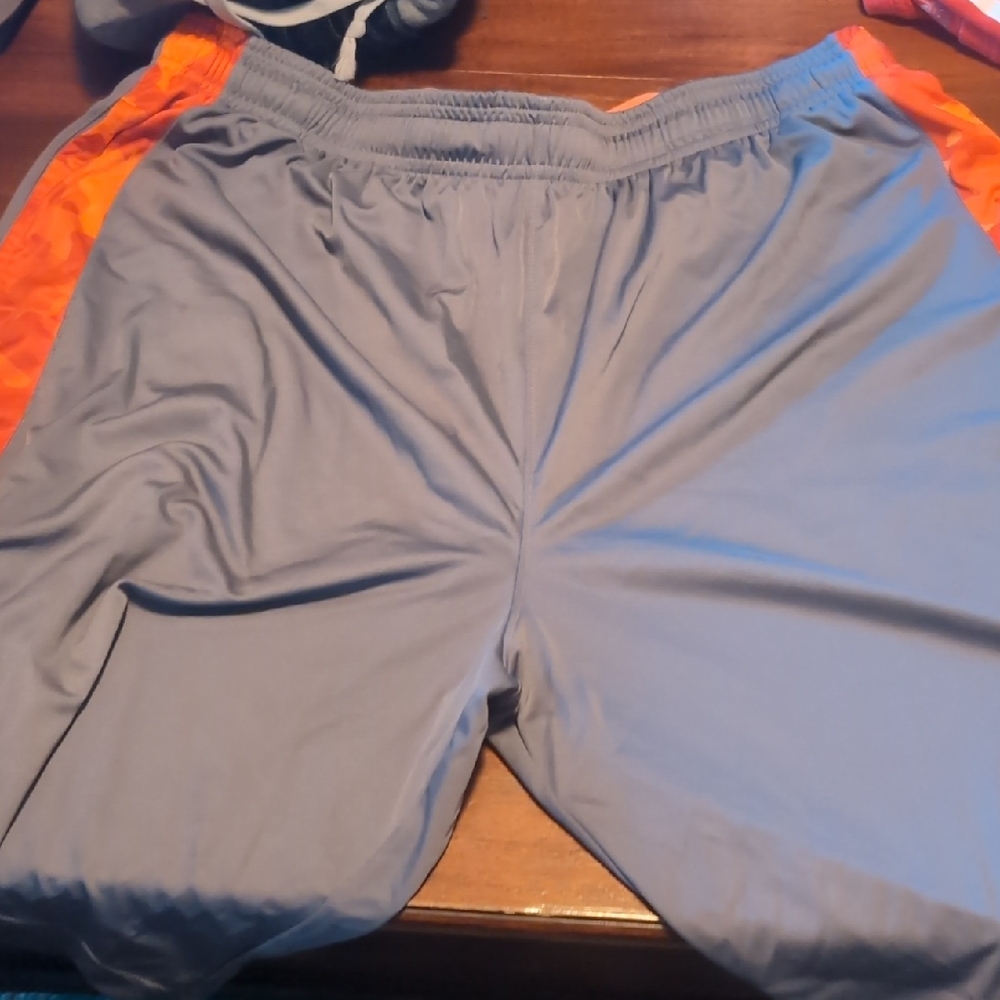 Under Armour Athletic Shorts in Gray and Orange